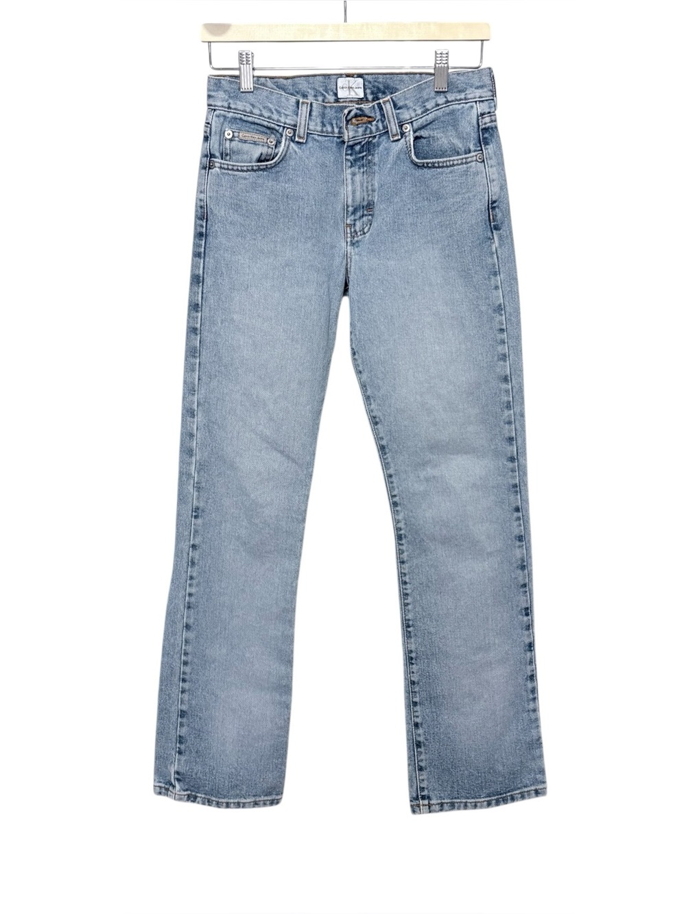 Vintage 90s Calvin Klein Sandblast Bootcut Light Blue Jeans Mid Rise sz 3 / 28